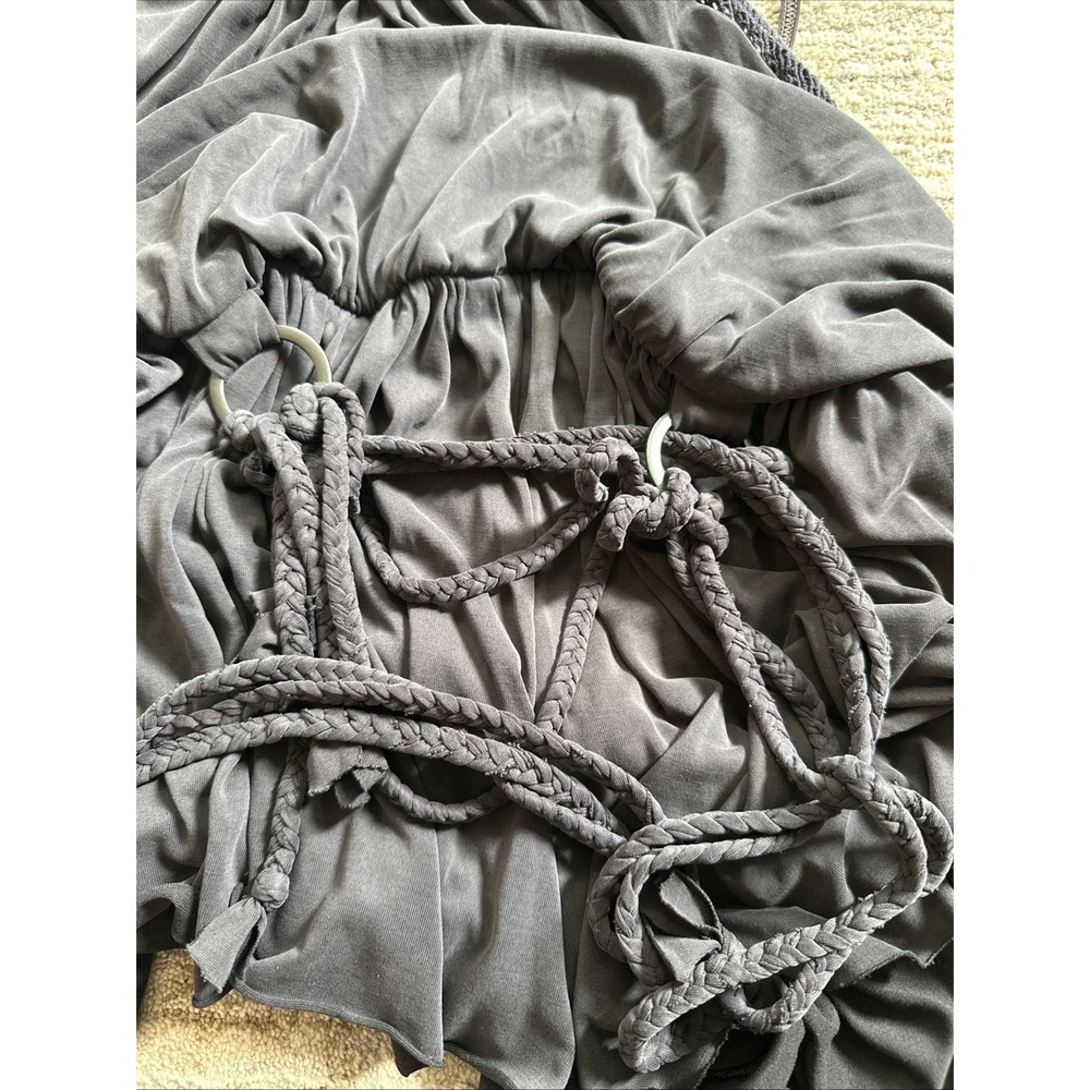 Free People Romper Sz M Layer Tier'ed Grecian Dust in the Wind Black Women Airy - Picture 9 of 9